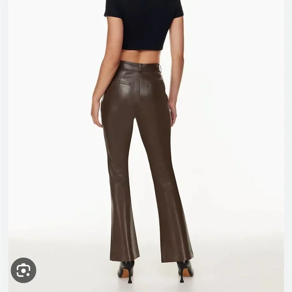 Babaton (Aritzia) faux leather Program Pants - Picture 2 of 6